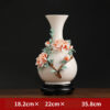 New Chinese-style ceramic handmade vase ornaments living room flower arrangement small porcelain bottle high-grade luxury and high-grade sense art decorations.