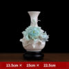New Chinese-style ceramic handmade vase ornaments living room flower arrangement small porcelain bottle high-grade luxury and high-grade sense art decorations.
