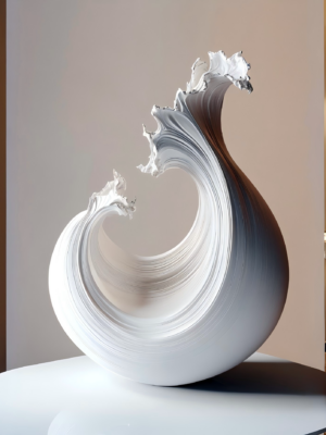 White Simple and Creative White Ceramic Dry Flower Vase Home Living Room Tabletop Flower Arrangement Decor Vase for Water-fed Fresh Flowers