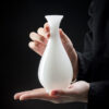 Ice-seed jade porcelain jade vase flower high-grade small vase porcelain vase flower inserted pure white ceramic tea table ornaments