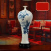 Ceramic hand-painted vase ornaments Chinese living room TV cabinet antique shelf decorations