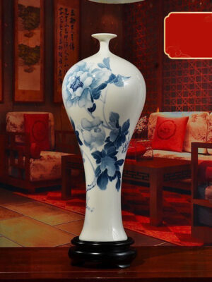 1 Ceramic hand-painted vase ornaments Chinese living room TV cabinet antique shelf decorations