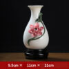 High-grade gold-painted ceramic vase luxury ornaments living room table flower arrangement home new Chinese white dried flower porcelain.