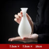 Ice-seed jade porcelain jade vase flower high-grade small vase porcelain vase flower inserted pure white ceramic tea table ornaments
