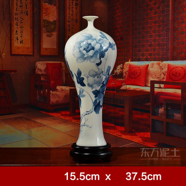 Ceramic hand-painted vase ornaments Chinese living room TV cabinet antique shelf decorations