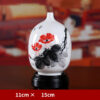1_D59-40A 手绘花瓶 牵牛花 Dehua white porcelain hand-painted vase ornaments ceramic porcelain crafts living room antique decoration