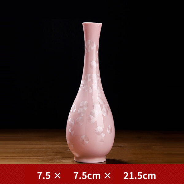 Crystal glaze ceramic vase home living room flower arrangement wine cabinet antique table top decorative ornaments