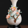 New Chinese-style ceramic handmade vase ornaments living room flower arrangement small porcelain bottle high-grade luxury and high-grade sense art decorations.