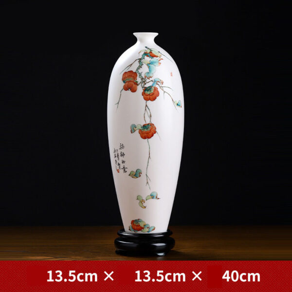 High-grade ceramic hand-painted vase ornaments Chinese living room antique shelf decorations
