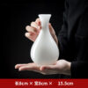 Ice-seed jade porcelain jade vase flower high-grade small vase porcelain vase flower inserted pure white ceramic tea table ornaments