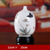 2_D59-40B 手绘花瓶 蝴蝶兰 Dehua white porcelain hand-painted vase ornaments ceramic porcelain crafts living room antique decoration