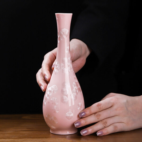 Crystal glaze ceramic vase home living room flower arrangement wine cabinet antique table top decorative ornaments