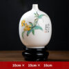 Dehua suet jade white porcelain hand-painted vase ornaments living room art porcelain vase