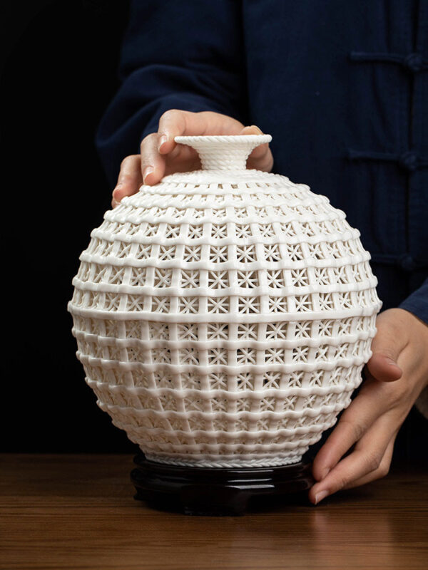 Xiaotiandi Fiona Fang porcelain vase ornaments Chinese home living room antique wine cabinet decoration crafts