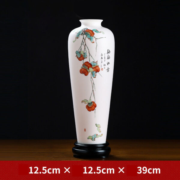 High-grade ceramic hand-painted vase ornaments Chinese living room antique shelf decorations