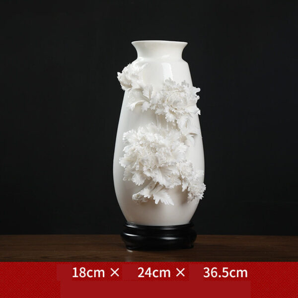 Ceramic vase ornaments Dehua traditional pinch crafts home living room TV cabinet antique rack