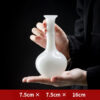 Ice-seed jade porcelain jade vase flower high-grade small vase porcelain vase flower inserted pure white ceramic tea table ornaments