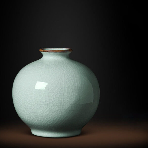 Jingdezhen ceramic vase antique enamel home living room flower arrangement wine cabinet antique shelf decorations porcelain ornaments