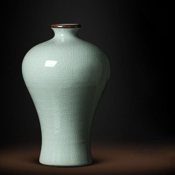 Jingdezhen ceramic vase antique enamel home living room flower arrangement wine cabinet antique shelf decorations porcelain ornaments