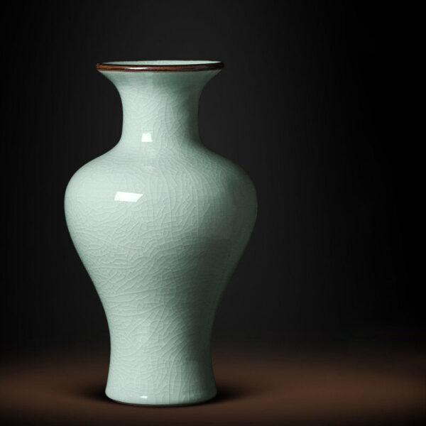 Jingdezhen ceramic vase antique enamel home living room flower arrangement wine cabinet antique shelf decorations porcelain ornaments