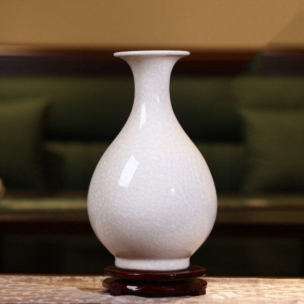 Ceramics Song Dynasty aesthetics living room advanced sense New Chinese white vase large Zen wind ornaments