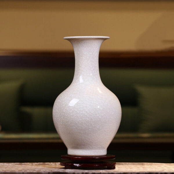 Ceramics Song Dynasty aesthetics living room advanced sense New Chinese white vase large Zen wind ornaments