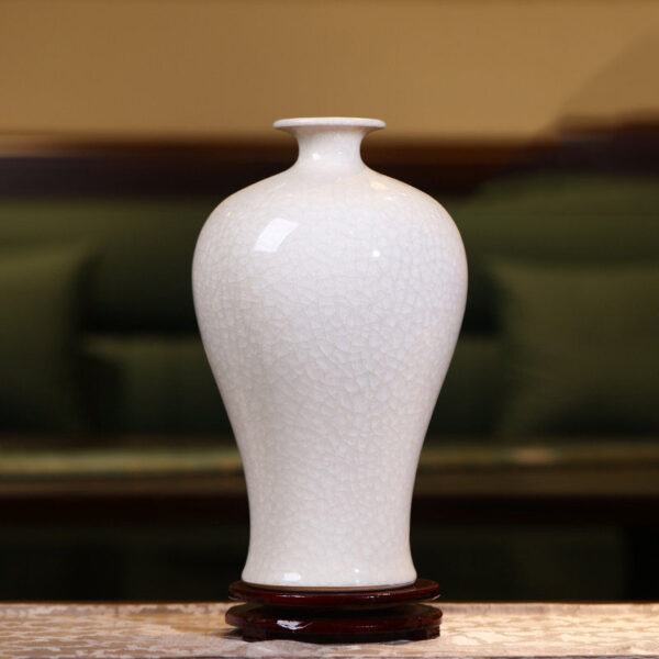 Ceramics Song Dynasty aesthetics living room advanced sense New Chinese white vase large Zen wind ornaments