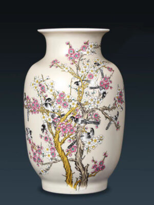 SKU_4_金色冬瓜瓶不包含底座 Ceramic vase flower arrangement modern home decoration crafts Chinese living room TV cabinet ornaments gifts