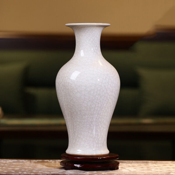 Ceramics Song Dynasty aesthetics living room advanced sense New Chinese white vase large Zen wind ornaments