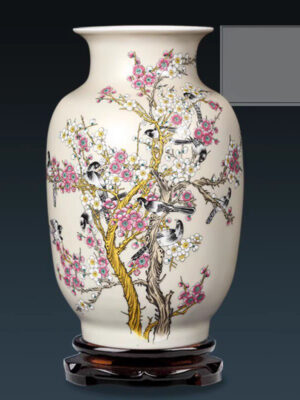 SKU_5_金色冬瓜瓶+旋转底座 Ceramic vase flower arrangement modern home decoration crafts Chinese living room TV cabinet ornaments gifts