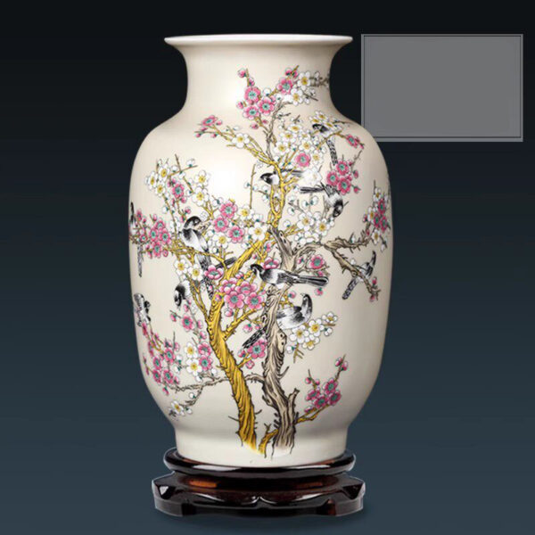 Ceramic vase flower arrangement modern home decoration crafts Chinese living room TV cabinet ornaments gifts