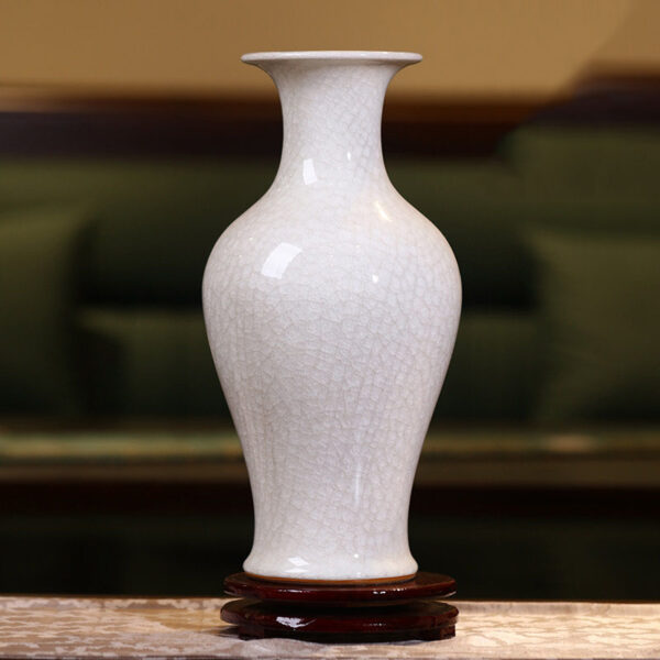 Ceramics Song Dynasty aesthetics living room advanced sense New Chinese white vase large Zen wind ornaments