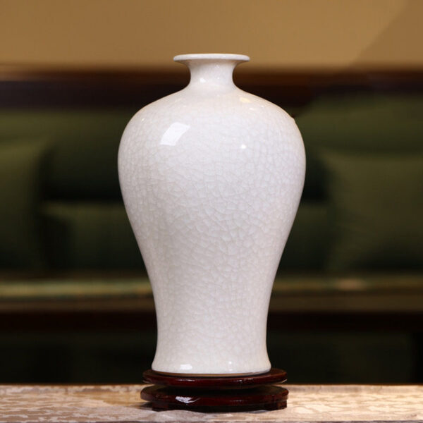 Ceramics Song Dynasty aesthetics living room advanced sense New Chinese white vase large Zen wind ornaments