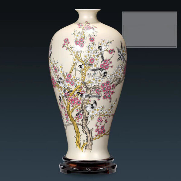 Ceramic vase flower arrangement modern home decoration crafts Chinese living room TV cabinet ornaments gifts