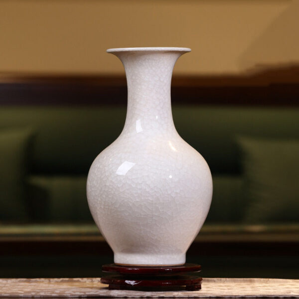 Ceramics Song Dynasty aesthetics living room advanced sense New Chinese white vase large Zen wind ornaments
