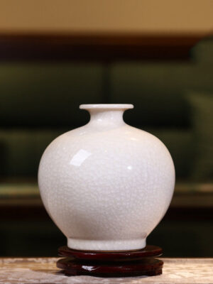Ceramics Song Dynasty aesthetics living room advanced sense New Chinese white vase large Zen wind ornaments