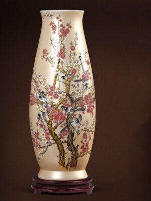 Crystal glaze ceramic vase home living room flower arrangement wine cabinet antique table top decorative ornaments