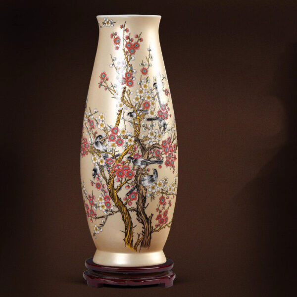 Crystal glaze ceramic vase home living room flower arrangement wine cabinet antique table top decorative ornaments