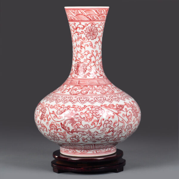 Crystal glaze ceramic vase home living room flower arrangement wine cabinet antique table top decorative ornaments