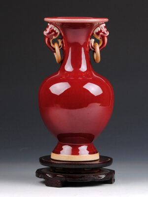 Crystal glaze ceramic vase home living room flower arrangement wine cabinet antique table top decorative ornaments